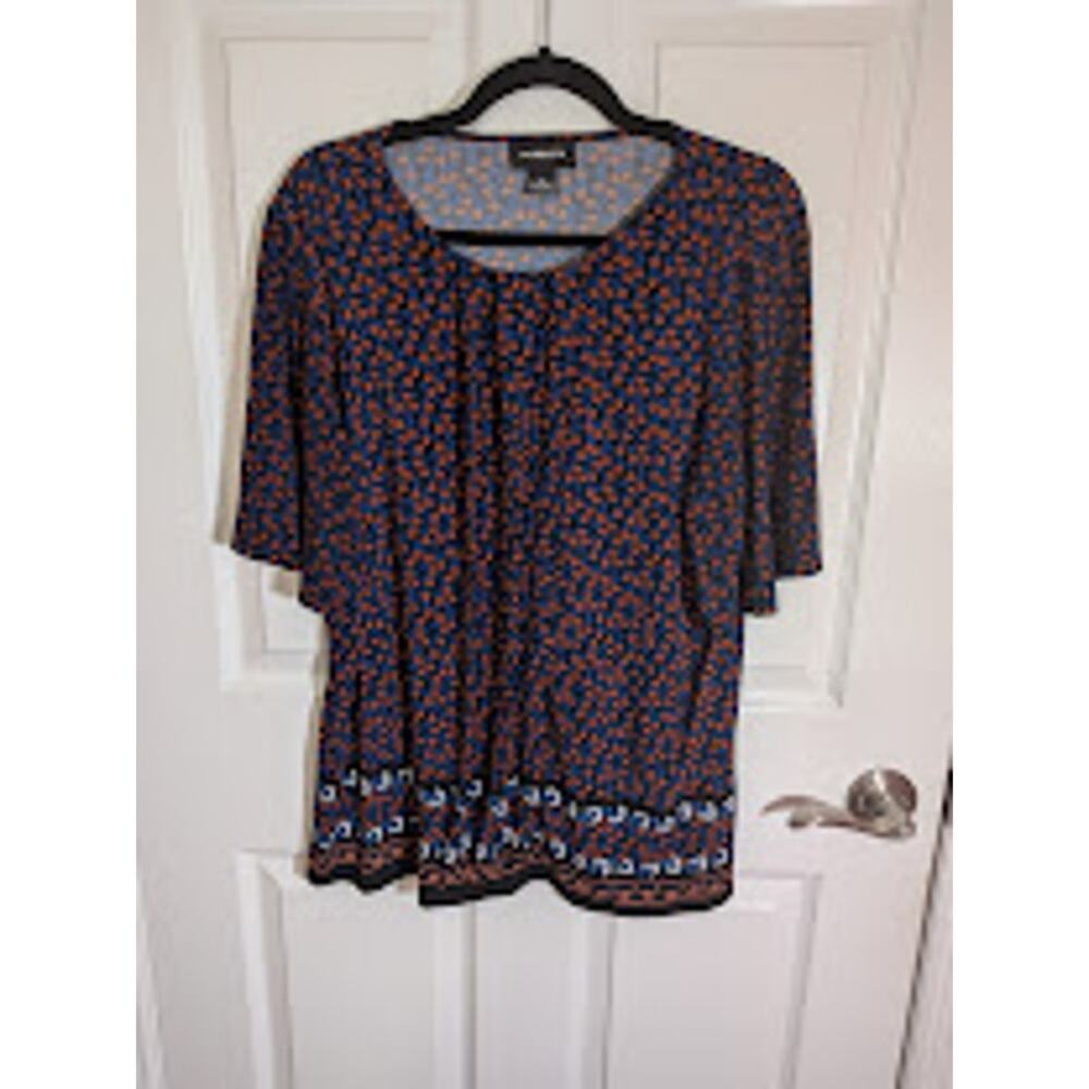 Liz Claiborne Career Floral Short Sleeve in size XL